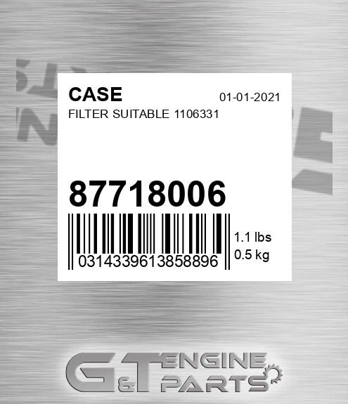 87718006 CASE Filter Suitable 1106331