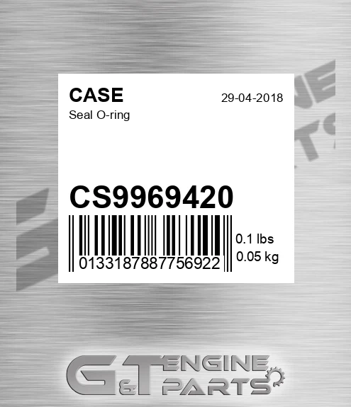 CS9969420 CASE Seal O-ring