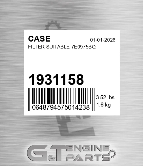1931158 Filter Suitable 7e0975bq