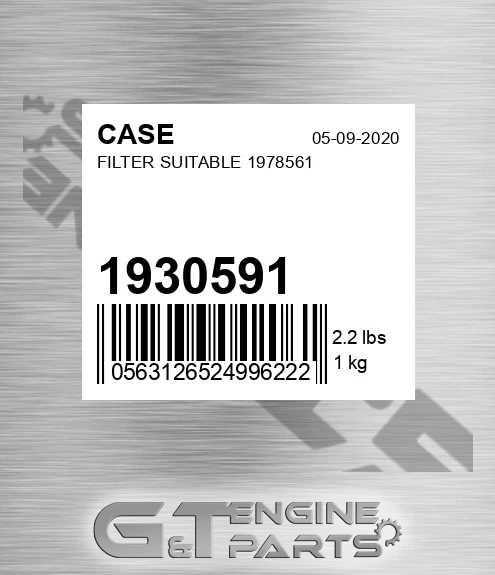 1930591 Filter Suitable 1978561