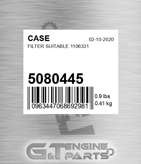 5080445 Filter Suitable 1106331