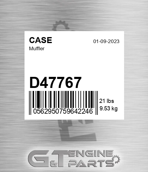 D47767 CASE Muffler