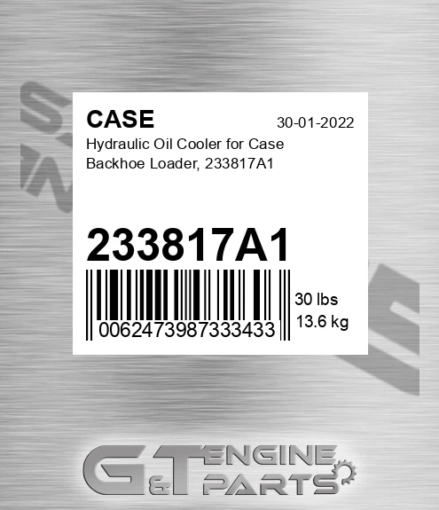 233817A1 CASE Hydraulic Oil Cooler For Case Backhoe Loader,
