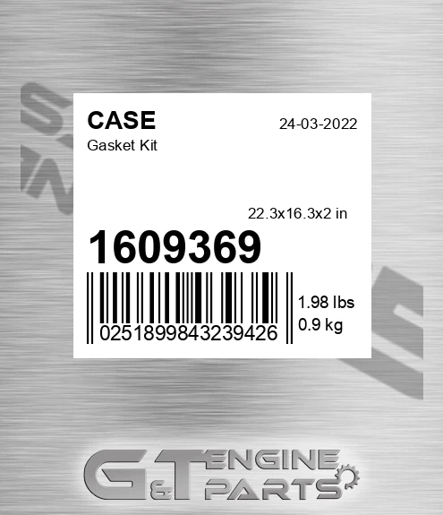 1609369 CASE Gasket Kit