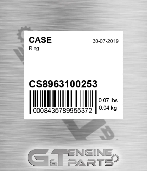CS8963100253 CASE Ring