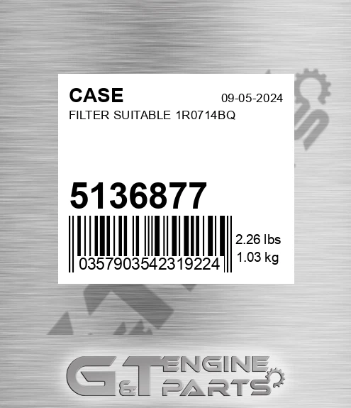 5136877 Filter Suitable 1r0714bq