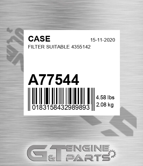 A77544 Filter Suitable 4355142