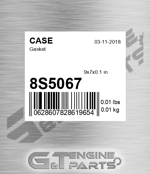8S5067 CASE Gasket