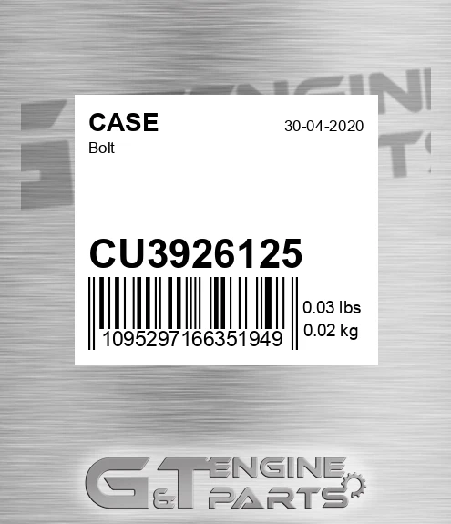 CU3926125 Bolt