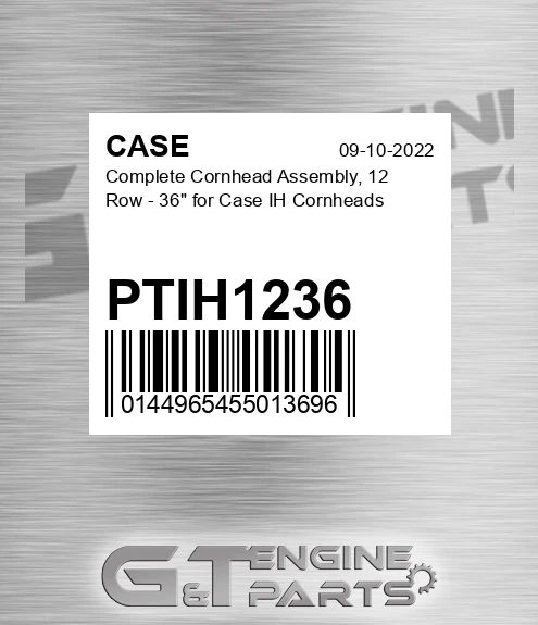 PTIH1236 CASE Complete Cornhead Assembly, 12 Row - 36" For Case Ih Cornheads
