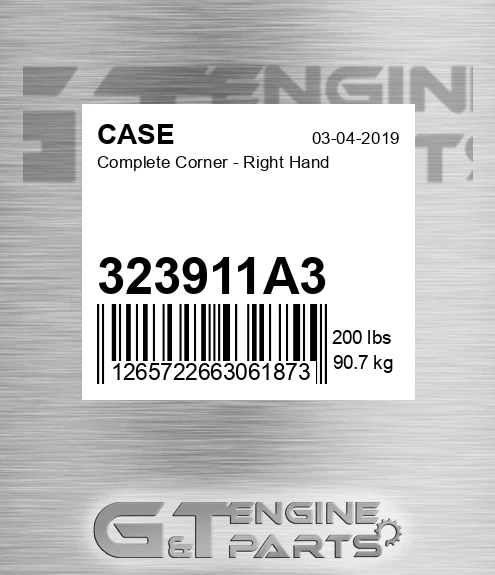 323911A3 CASE Complete Corner - Right Hand