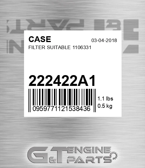 222422A1 Filter Suitable 1106331