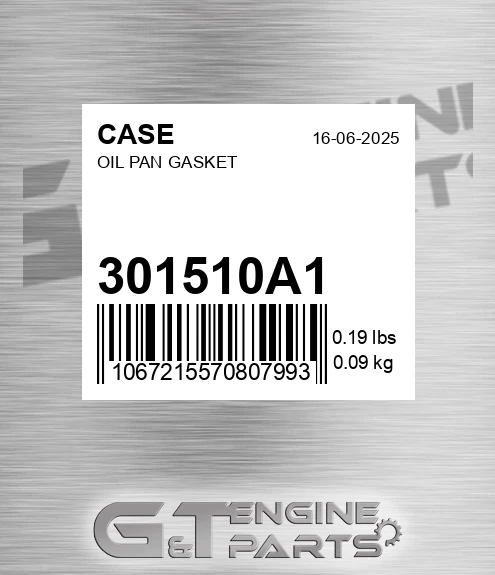 301510A1 CASE Oil Pan Gasket