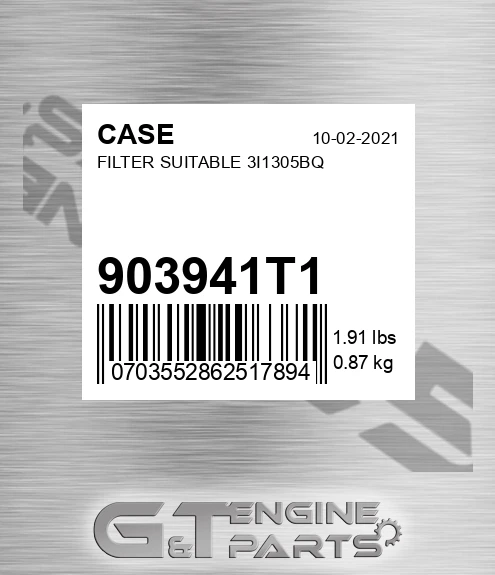 903941T1 CASE Filter Suitable 3i1305bq