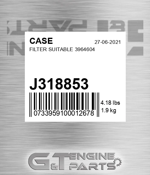 J318853 CASE Filter Suitable 3964604