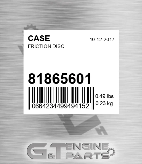 81865601 Friction Disc