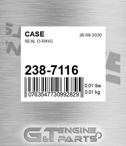 238-7116 Seal O-ring