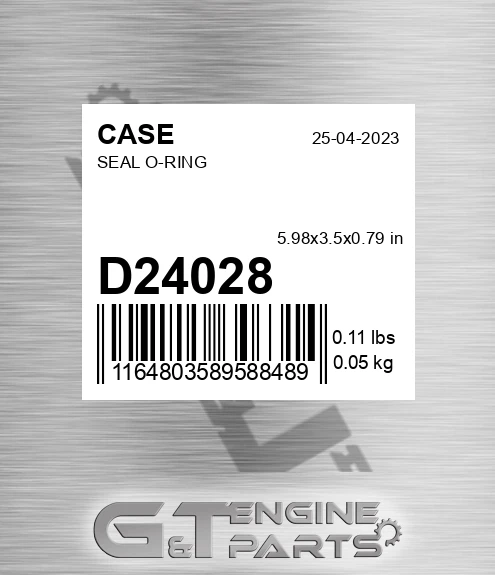 D24028 CASE Seal O-ring