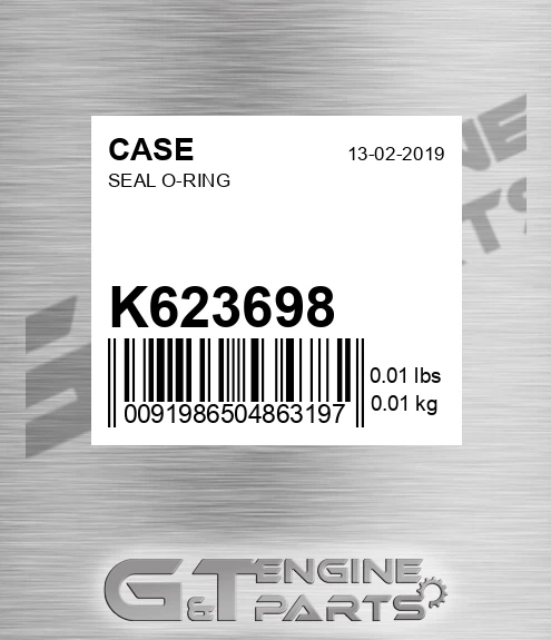 K623698 CASE Seal O-ring