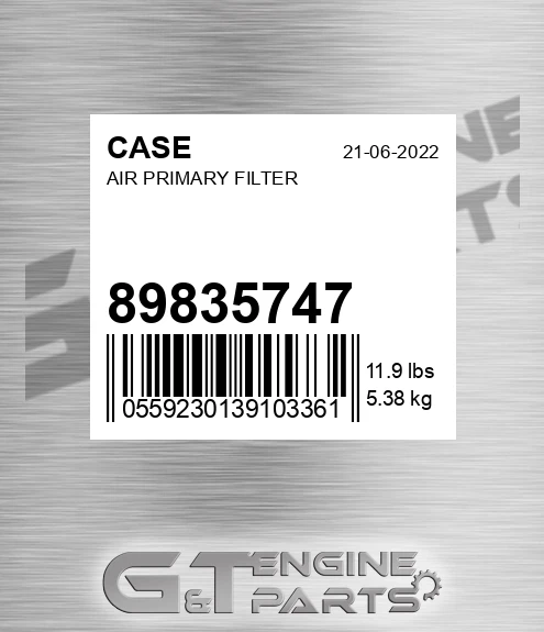 89835747 CASE Air Primary Filter