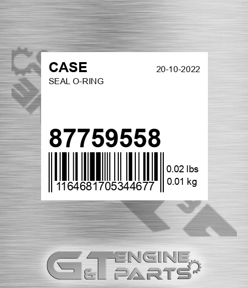 87759558 CASE Seal O-ring