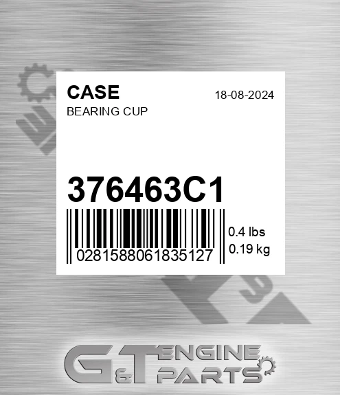 376463C1 CASE Bearing Cup