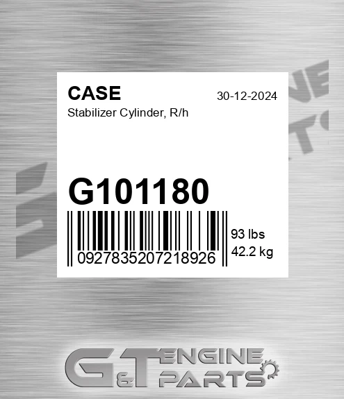 G101180 CASE Stabilizer Cylinder, R/h
