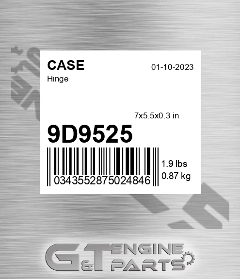 9D9525 CASE Hinge