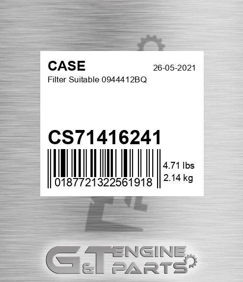 CS71416241 CASE Filter Suitable 0944412bq