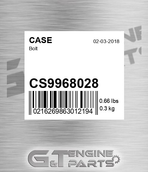 CS9968028 Bolt
