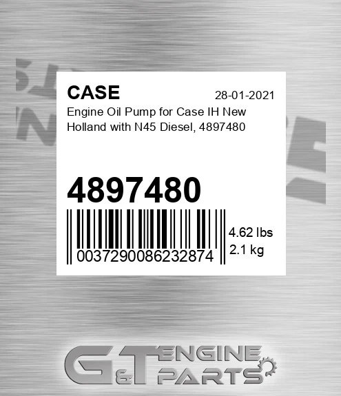 4897480 CASE Engine Oil Pump For Case Ih New Holland With N45 Diesel,