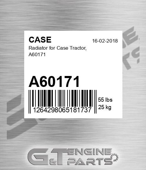 A60171 CASE Radiator For Case Tractor,