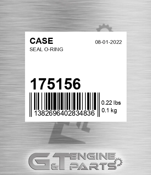 175156 CASE Seal O-ring