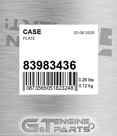 83983436 Plate