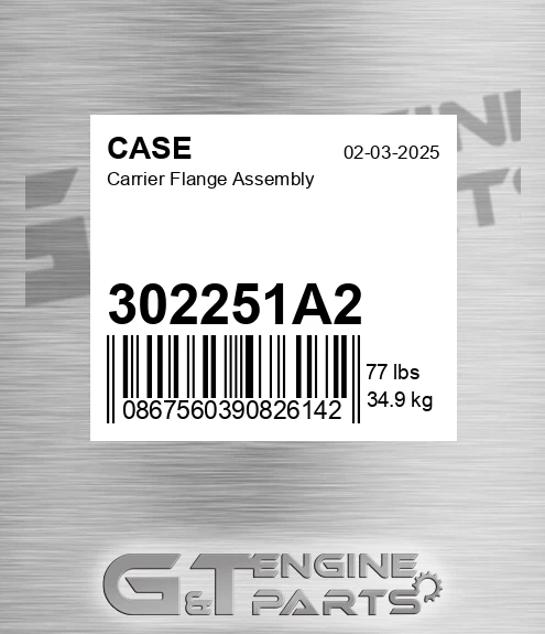 302251A2 CASE Carrier Flange Assembly