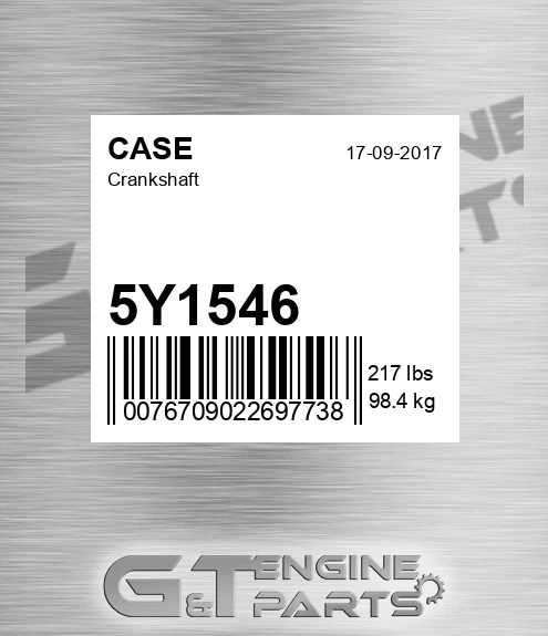 5Y1546 CASE Crankshaft