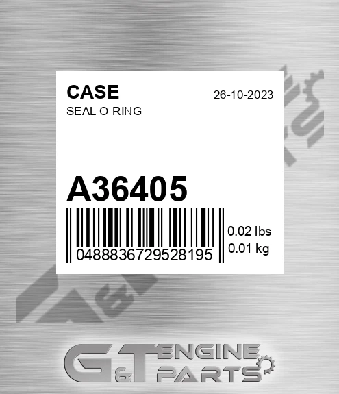 A36405 CASE Seal O-ring