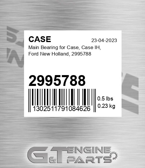 2995788 Main Bearing For , Ih, Ford New Holland,
