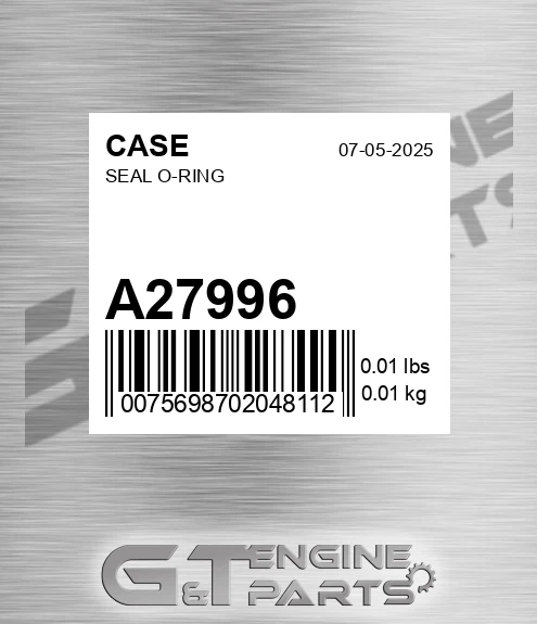 A27996 Seal O-ring