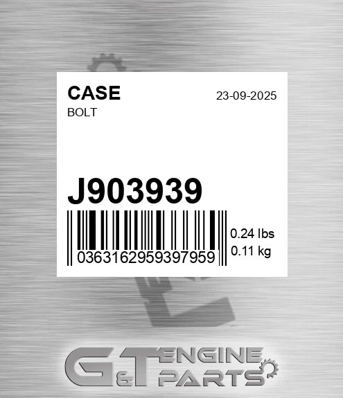 J903939 Bolt