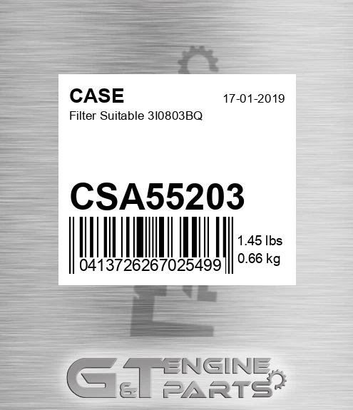 CSA55203 CASE Filter Suitable 3i0803bq