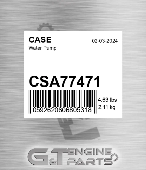 CSA77471 Water Pump