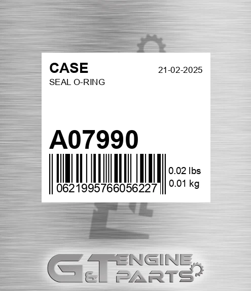 A07990 CASE Seal O-ring