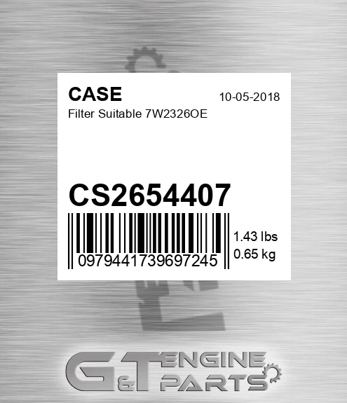 CS2654407 Filter Suitable 7w2326oe