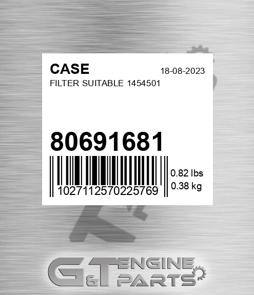 80691681 CASE Filter Suitable 1454501