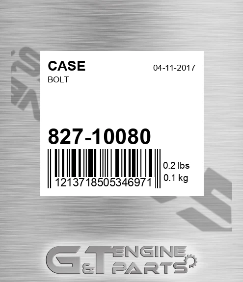 827-10080 Bolt