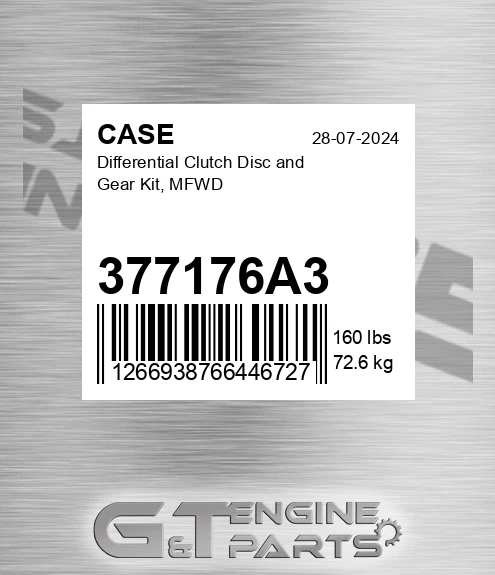 377176A3 CASE Differential Clutch Disc And Gear Kit, Mfwd