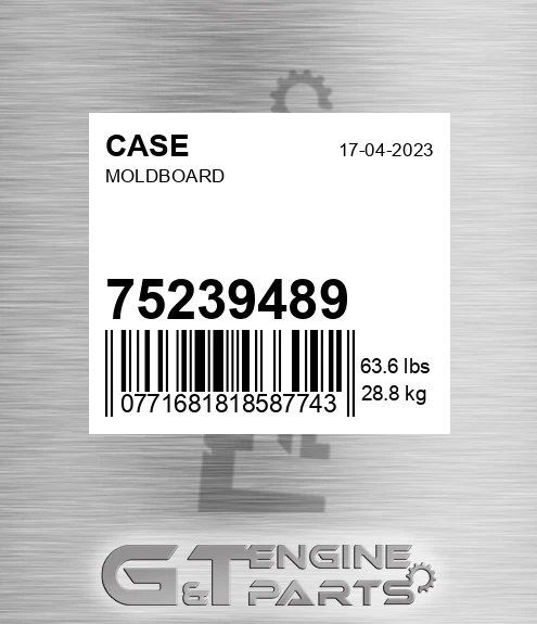 75239489 Moldboard