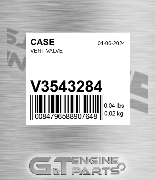 V3543284 CASE Vent Valve