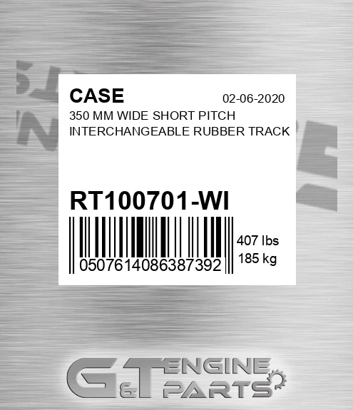 RT100701-WI 350 Mm Wide Short Pitch Interchangeable Rubber Track